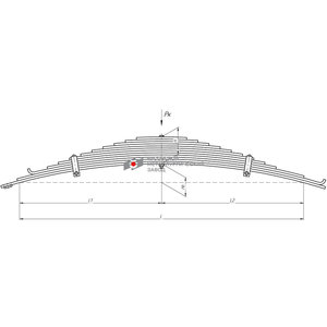 Изображение 1, 8328-2902013-01 Рессора ГКБ-8328 передняя (12 листов) прицепа L=1452мм ЧМЗ