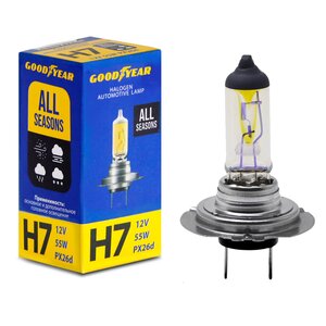 Изображение 2, GY017128 Лампа 12V H7 55W PX26d All seasons GOODYEAR