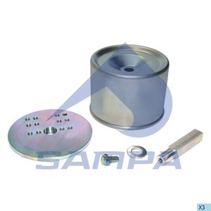 Изображение 2, 070.600 Стакан BPW пневморессоры стальной с плитой (251х188) SAMPA