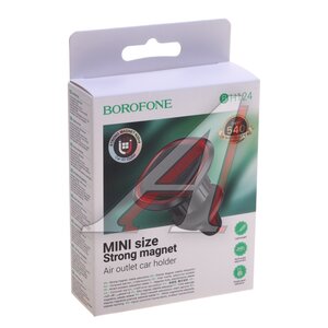 Изображение 3, BH124 black Держатель телефона на дефлектор магнитный черный BOROFONE