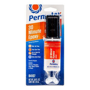 Изображение 1, 84107 Клей эпоксидный двухкомпонентный 30-минутный 25мл Crystal Clear Permapoxy PERMATEX