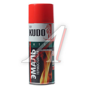 Изображение 1, KU-5005 Краска термостойкая красная аэрозоль 520мл KUDO