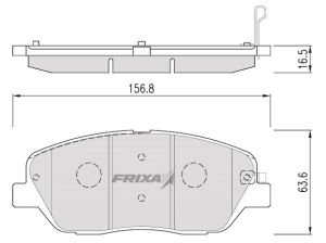 Изображение 1, FPK26 Колодки тормозные KIA Mohave (08-) передние (4шт.) FRIXA