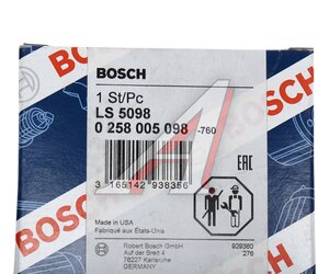 Изображение 6, 0258005098 Датчик кислорода VOLVO 960 (94-96) BOSCH