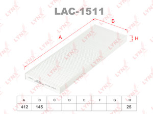 Изображение 1, LAC1511 Фильтр воздушный салона OPEL Vectra B (95-02) LYNX