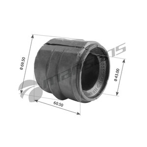 Изображение 1, 200.017 Втулка стабилизатора DAF F95XF (42.5х60х60мм) переднего MANSONS