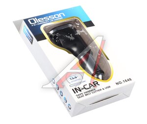Изображение 4, NO.1648 Устройство зарядное в прикуриватель 2USB 12V OLESSON