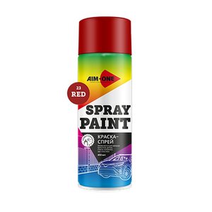Изображение 1, SP-R23 Краска красная аэрозоль 450мл акриловая Spray Paint Red AIM-ONE