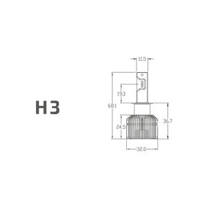 Изображение 6, LAN03K6 Лампа светодиодная 12V H3 PK22s бокс (2шт.) MTF