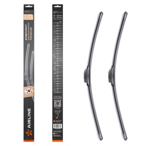 Изображение 1, AWBM034 Щетка стеклоочистителя 600/400мм комплект бескаркасные PREMIUM AIRLINE