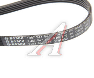 Изображение 3, 1987947847 Ремень приводной поликлиновой 5PK850 BOSCH