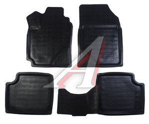 Изображение 1, ADRAVG139 Коврик салона GEELY Emgrand (09) резина черный (4 предм.) AVTODRIVER