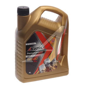 Изображение 1, AKS0013MOF Масло моторное PREMIUM SL/CF 5W40 синт.4л AKROSS