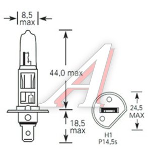 Изображение 2, 142684 Лампа 12V H1 100W P14.5s 2600лм Спорт TESLAFT (Россия)