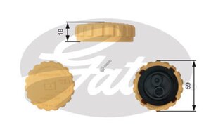Изображение 5, RC201 Крышка бачка расширительного CHEVROLET Lacetti(05-), Aveo(06-) GATES