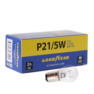 Изображение 1, GY012215 Лампа 12V P21/5W BAY15d коробка (10шт.) цена за 1шт. GOODYEAR