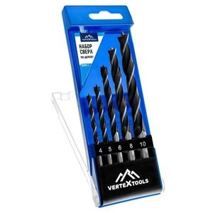 Изображение 1, 0089-5 Набор сверл по дереву 4.0-10.0мм (5шт.) VERTEXTOOLS