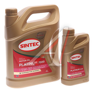 Изображение 1, 600224 Масло моторное Platinum 7000 A5/B5 5W30 синт.4+1л SINTEC