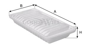 Изображение 3, AG302ECO Фильтр воздушный TOYOTA Avensis (03-), Corolla (02-) GOODWILL