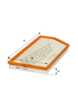 Изображение 2, E1359L Фильтр воздушный MERCEDES E (W213) HENGST