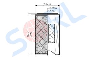 Изображение 3, RL1109AD59 Фильтр воздушный DAEWOO Novus SORL