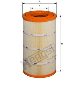 Изображение 6, E811L01 Фильтр воздушный MAN TGL HENGST