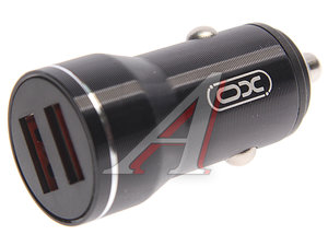 Изображение 1, CC48 black Устройство зарядное в прикуриватель 2USB 12V черное XO