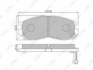 Изображение 1, BD5509 Колодки тормозные HYUNDAI Accent (99-), Getz, Coupe передние (4шт.) LYNX