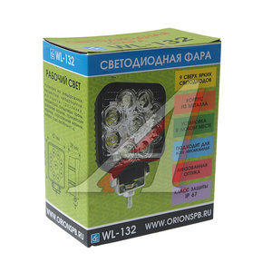 Изображение 3, WL-132S Фара рабочего света 82х82x38мм 27W 9LED (дальний свет) квадратная ВЫМПЕЛ