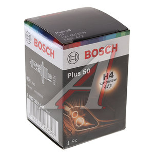 Изображение 5, 1987302049 Лампа 12V H4 60/55W P43t-38 Plus 50 BOSCH
