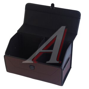 Изображение 2, ZUM3080L Органайзер в багажник 55х30х30см 3D экокожа черно-коричневый PREMIER