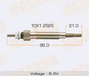 Изображение 1, XM-324 Свеча накаливания MITSUBISHI Lancer (88-00) MASUMA