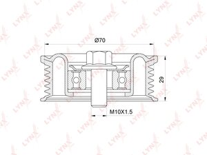 Изображение 2, PB5142 Ролик приводного ремня MAZDA 3 (03-14) натяжителя LYNX