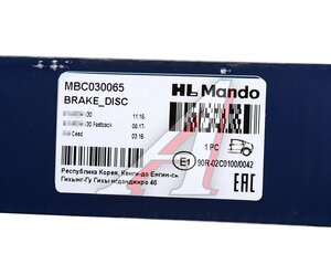 Изображение 5, MBC030065 Диск тормозной KIA Ceed (18-) задний (1шт.) MANDO
