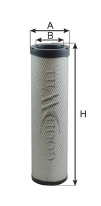 Изображение 6, AG10331 Фильтр воздушный HYUNDAI KOMATSU (дв.MITSUBISHI D04FD-TAA) внутренний GOODWILL