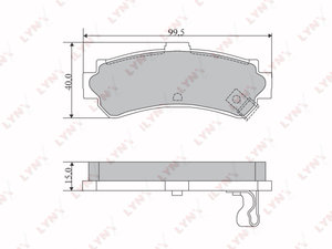 Изображение 2, BD5718 Колодки тормозные NISSAN Almera (95-00) задние (4шт.) LYNX