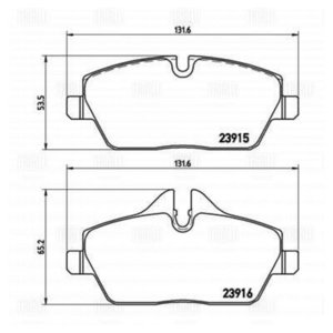 Изображение 4, PF4185 Колодки тормозные BMW 1 (E81, E82, E88) передние (4шт.) TRIALLI