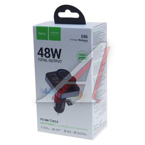 Изображение 3, E86 Устройство зарядное в прикуриватель с трансмиттером (bluetooth, hands free) HOCO