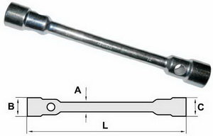 Изображение 1, 34241 Ключ баллонный прямой 22х41мм L=410мм усиленный АВТОДЕЛО