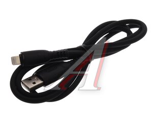 Изображение 1, NB245 black Кабель iPhone (5-) 2.4A 1м черный XO