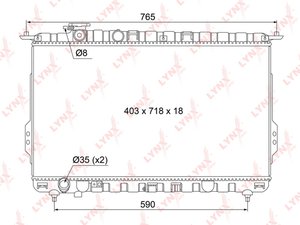 Изображение 1, RB1067 Радиатор HYUNDAI Sonata 5 МКПП LYNX