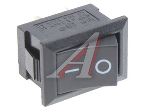 Изображение 1, ПП-2 Выключатель клавиша 2-х позиционный прямоугольный черный/серый