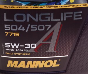 Изображение 3, MN77155 Масло моторное LONGLIFE 504/507 SN/C3 5W30 синт.5л 7715 MANNOL