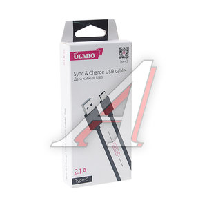 Изображение 2, OLM-038656 Кабель USB Type C 2м черный OLMIO