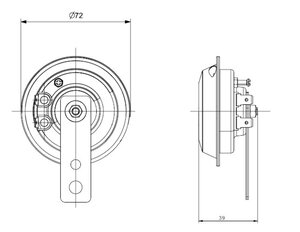 Изображение 3, 25MI12.100.02K Сигнал звуковой 12V 480Hz 118дБ (мини) SEGER
