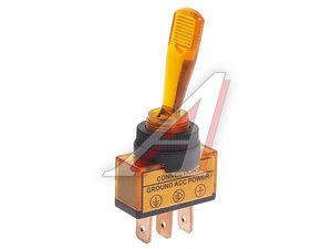Изображение 1, ПП-405Ж Выключатель тумблер 2-х позиционный 3-х контактный желтый с подсветкой