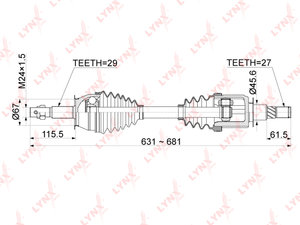 Изображение 1, CD1111 ШРУС внутренний NISSAN Pathfinder (05-) комплект LYNX