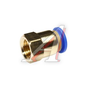 Изображение 1, ER-SPCF10-02 Соединитель трубки ПВХ, полиамид d=10мм (внутренняя резьба) 1/4" прямой металлический ЭВРИКА