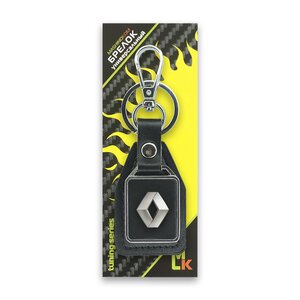Изображение 2, BKN 010 Брелок "RENAULT" черный,  металл,  кожа MASHINOKOM