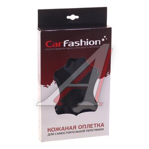 Изображение 4, 31371 Оплетка руля (M) 37-39см черно-серая кожа сшивная Dakar CARFASHION